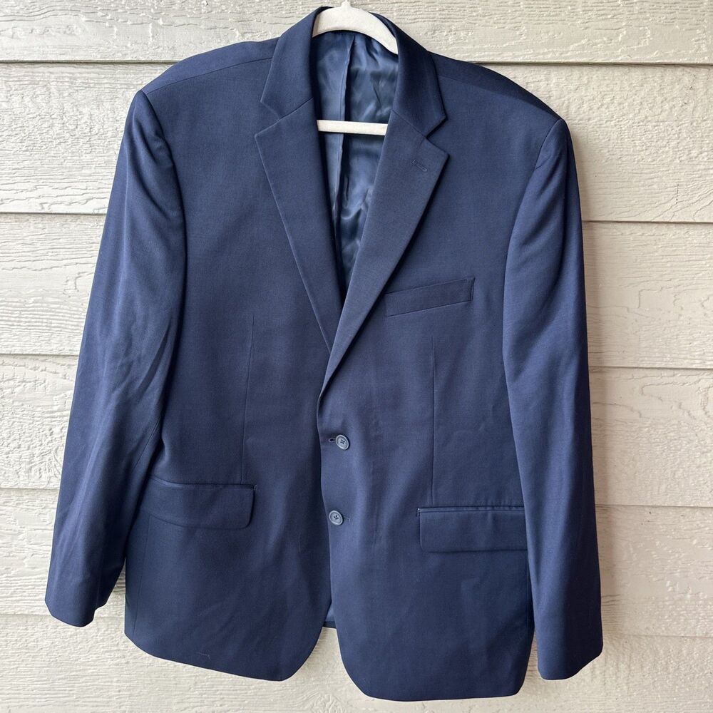 Turnbury Jacket Mens 44S Blue Wool Blend Blazer Menswear Suit Coat Notch Lapel